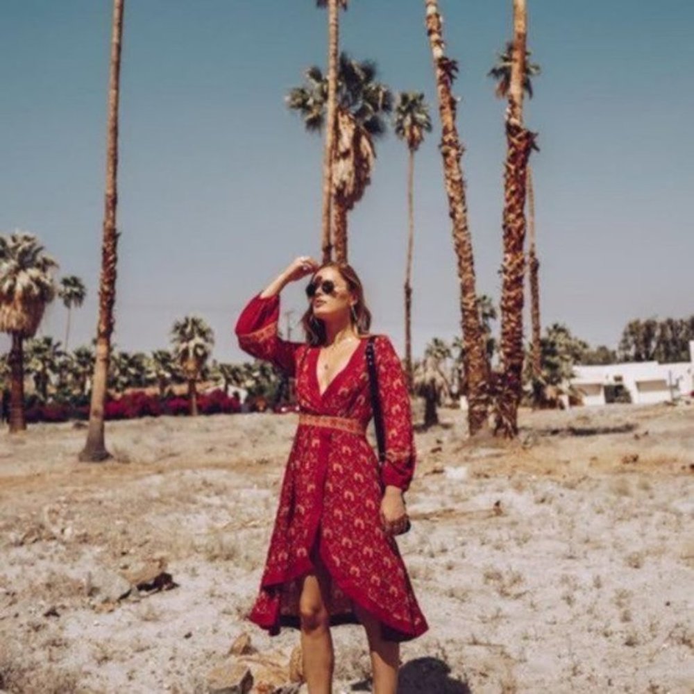 SPELL & THE GYPSY Jewel Soiree Dress Red XSmall